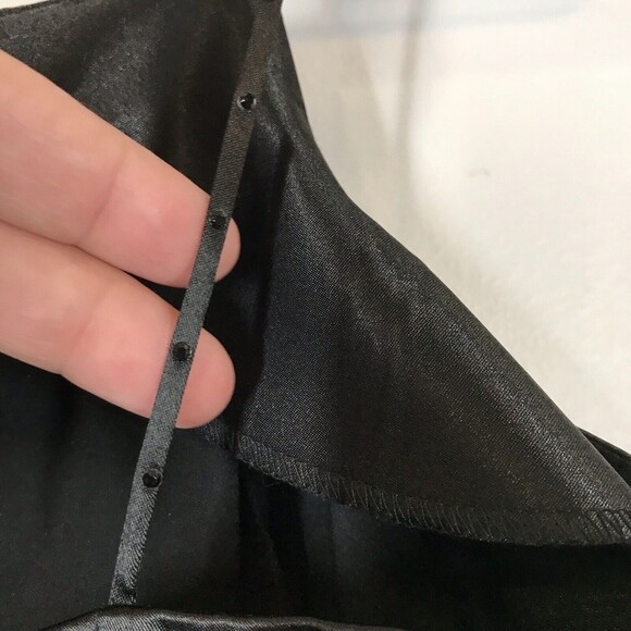 Esprit VTG Y2K Black Square Neck Studded Strap Women's Size 5/6 Slip Mini Dress - Picture 5 of 7